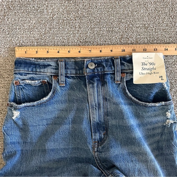 Abercrombie & Fitch The '90s Straight Ultra High Rise Jeans Size 28/6L - Picture 3 of 8